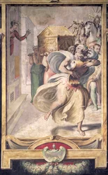 La fille de Saül, Michal, regardant David danser devant l